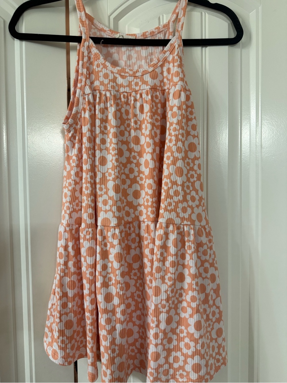 Women’s ' Peach Floral Tiered Sundress